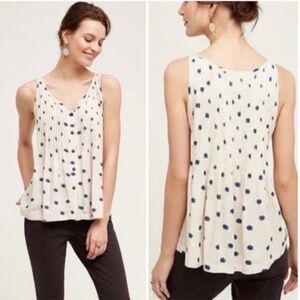 Anthropologie Maeve pleated tank top
